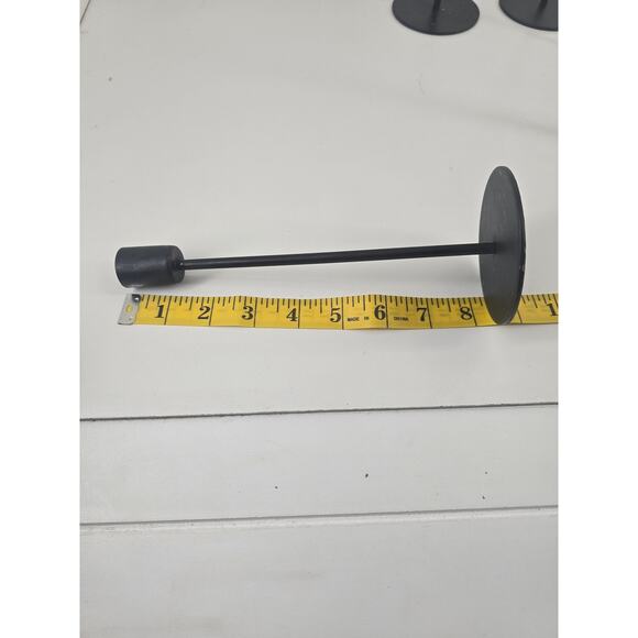 Modern Black Metal Candle Holder Set of 7 – Minimalist Taper Holders 7–10" - Picture 4 of 6